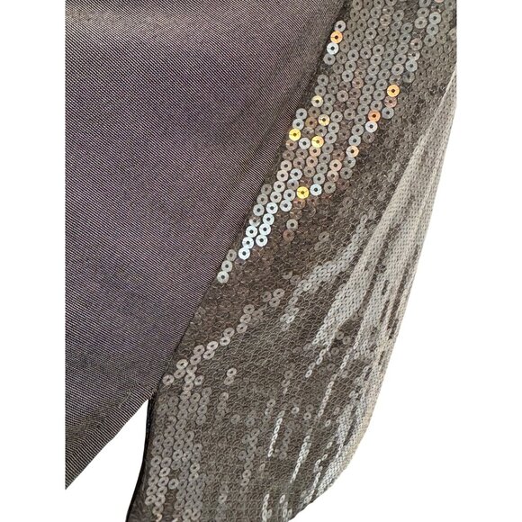 Chicos Travelers Sequin Tunic Tank Sleeveless Womens Size 2 Gray Polyester Rayon - Picture 4 of 5